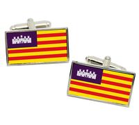 Gemelli Con Bandiera Delle Isole Baleari (Spagna) In Scatola Regalo Di Cromo