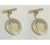 Gemelli con Ferro di Cavallo in ARGENTO 925 - Equitazione - Cavaliere -