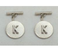 Gemelli con lettera - K - in ARGENTO 925 - iniziale - alfabeto - polsino camicia
