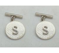 Gemelli con lettera - S - in ARGENTO 925 - iniziale - alfabeto - polsino camicia