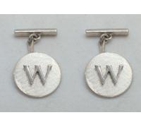 Gemelli con lettera - W - in ARGENTO 925 - iniziale - alfabeto - polsino camicia