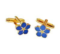 Gemelli con nodo massonico Dimenticati me, colore: Scatola per gemelli., cod. forget-cuffs-2