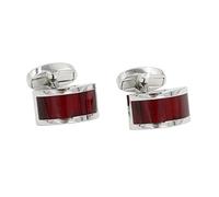 Gemelli con pietra rosso rubino | 5 anni di garanzia | Confezione regalo inclusa | Gemelli di qualità | Regalo per uomini | Regali per testimoni di nozze