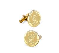 Gemelli con San Michele in acciaio inox amuleto di San Michele da uomo adatti per varie occasioni (oro)