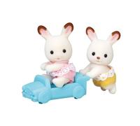Gemelli coniglio al cioccolato Sylvanian Families U-76 con passeggino...