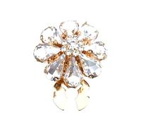 Gemelli da donna con strass floreali, eleganti bottoni per camicie di lusso, accessori decorativi per abbigliamento, gioielli regalo,Bianco,30x31mm 4 pezzi