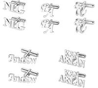 Gemelli Da Polso Con Nome Personalizzato Gemelli Da Polso Da Uomo in Argento Regalo per Lui - Gemelli Da Polso Personalizzati Con Iniziali Di Matrimonio per Uomini Regalo per La Festa Del Papà