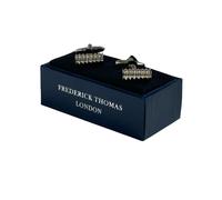 Gemelli Da Polso In Argento Con Design Rigato Di Frederick Thomas