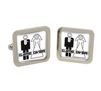 Gemelli Da Polso Marriage Square Game Over In Scatola Cromo GBP