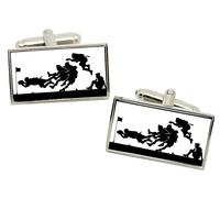 Gemelli Da Polso Rugby Try Rettangolari In Scatola Chrome GBP