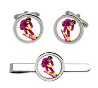 Gemelli Da Sci Discesa GBP E Fermacravatta Set