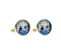 Gemelli Da Uomo 1 Paio Di Gemelli Earth Planet Gemelli Camicia Blazer Francese Da Uomo