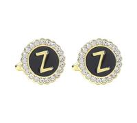 Gemelli Da Uomo 1 Paio Di Gemelli Rotondi Diamante 26 Lettera Camicia Blazer Francese Da Uomo Gemelli