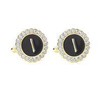 Gemelli Da Uomo 1 Paio Di Gemelli Rotondi Diamante 26 Lettera Camicia Blazer Francese Da Uomo Gemelli