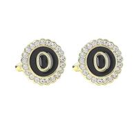Gemelli Da Uomo 1 Paio Di Gemelli Rotondi Diamante 26 Lettera Camicia Blazer Francese Da Uomo Gemelli