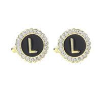 Gemelli Da Uomo 1 Paio Di Gemelli Rotondi Diamante 26 Lettera Camicia Blazer Francese Da Uomo Gemelli