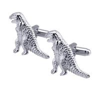 Gemelli da uomo a forma di piccolo mostro, con stemma di dinosauro, accessori per abiti da uomo, Misura unica, Metallo, Nessuna pietra preziosa