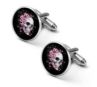 Gemelli da uomo a forma di teschio giapponese, classici, per matrimoni, affari, 2.0cm, Metallo, Nessuna pietra preziosa