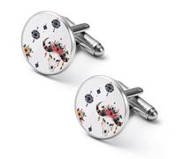 Gemelli da uomo a forma di teschio, stile classico, per matrimoni e affari, 1.7cm, Metallo, Nessuna pietra preziosa