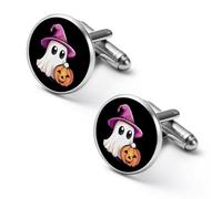 Gemelli da uomo classici per camicie fantasma, per Halloween, per matrimoni e affari, 1.7cm, Metallo, Nessuna pietra preziosa
