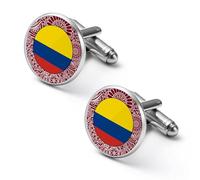 Gemelli da uomo con bandiera della Colombia, spille da camicia, spille, fibbie, bottoni per abito da lavoro, accessori per smoking 2,0 cm, stile-10