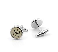 Gemelli da uomo con cristalli a forma di ingranaggio manuale, per lavoro, festa di matrimonio, colore bianco