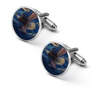 Gemelli da uomo con delfino arcobaleno e oceano, perfetti per smoking, set di 2 gemelli, accessori di gioielleria alla moda.