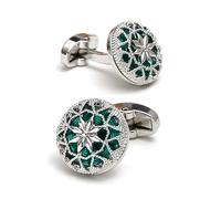 Gemelli da uomo con design traforato, perfetti da abbinare a diversi abiti formali e gemelli per abiti in diverse occasioni, Einheitsgröße, come descritto, come descritto