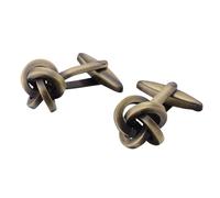 Gemelli da uomo con gemelli, eleganti gioielli in bronzo anticato per smoking, con confezione regalo, 14x14MM, Nessuna pietra preziosa