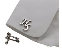 Gemelli da Uomo con Iniziali Personalizzate - Personalizza Gemelli con Lettera, Gemelli da Matrimonio con Incisione Iniziale Monogramma per Uomo, Ragazzo dello Sposo, Regali di Gioielli da Sposa per