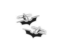 Gemelli da uomo con logo Black Night Hero un paio di gemelli classici in rame per matrimoni, affari, occasioni formali, 1, Rame, Argento sterling