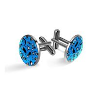 Gemelli da uomo, divertenti mostri colorati blu modello gemelli per uomo, gemelli classici neri per camicia matrimonio lavoro compleanno gioielli regalo