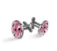 Gemelli da uomo, divertenti mostri colorati rosa modello gemelli per uomo, gemelli classici neri per camicia matrimonio lavoro compleanno gioielli regalo