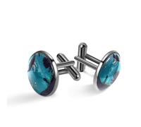 Gemelli da uomo, fantasia, coppia di balene d'amore, gemelli da uomo, gemelli classici neri per camicia da matrimonio, lavoro, compleanno, gioielli regalo