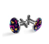 Gemelli da uomo, gemelli colorati con unicorni e cavalli, gemelli classici neri per camicia, matrimonio, lavoro, compleanno, gioielli regalo