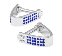 Gemelli da uomo, gemelli da uomo a forma di triangolo con zirconi, set di gemelli per figlio, padre, marito, fidanzato, Misura unica, Rame, Zirconia cubica