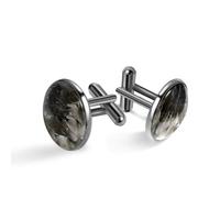 Gemelli da uomo, gemelli da uomo con scritta "Howl at the Moon Threes", gemelli classici neri per camicia, matrimonio, lavoro, compleanno, gioielli regalo