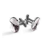 Gemelli da uomo, gemelli da uomo, con timbro a Torre Eiffel di Parigi, gemelli classici neri per camicia, matrimonio, lavoro, compleanno, gioielli regalo