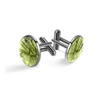 Gemelli da uomo, gemelli da uomo in bambù verde con picchio selvatico, gemelli classici neri per camicia, matrimonio, lavoro, compleanno, gioielli regalo