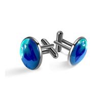 Gemelli da uomo, il pinguino del Polo Sud Iceberg Underwater Whale Gemelli per Uomo, Gemelli Classici Nero per Abito Camicia Matrimonio Business Compleanno Gioielli Regalo