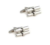 Gemelli da uomo in acciaio inossidabile, set di 5 forme geometriche, accessori per camicie eleganti multi-design,Colore 25,Taglia unica