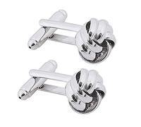 Gemelli da uomo in lega con nodo rotondo per camicia e polsino, gioielli per matrimoni, anniversari, gemelli fatti a mano e accessori per camicie per piccole imprese