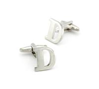 Gemelli da uomo in ottone con lettere, 26 modelli dell'alfabeto inglese, accessori per camicie formali,Colore 9,Taglia unica