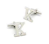 Gemelli da uomo in ottone con lettere, 26 modelli dell'alfabeto inglese, accessori per camicie formali,Colore 6,Taglia unica