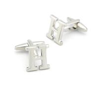 Gemelli da uomo in ottone con lettere, 26 modelli dell'alfabeto inglese, accessori per camicie formali,Colore 5,Taglia unica