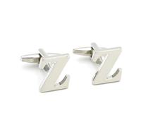 Gemelli da uomo in ottone con lettere, 26 modelli dell'alfabeto inglese, accessori per camicie formali,Colore 22,Taglia unica