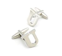 Gemelli da uomo in ottone con lettere, 26 modelli dell'alfabeto inglese, accessori per camicie formali,Colore 23,Taglia unica