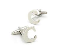 Gemelli da uomo in ottone con lettere, 26 modelli dell'alfabeto inglese, accessori per camicie formali,Colore 2,Taglia unica