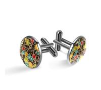 Gemelli da uomo, motivo robot e mostri, gemelli classici neri per camicia, matrimonio, lavoro, compleanno, gioielli regalo