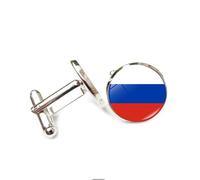 Gemelli da uomo, regalo aziendale Russia bandiera nazionale modello gemelli da uomo, gemelli per camicia da smoking, gemelli classici per testimoni dello sposo, gemelli da matrimonio per padre, marito